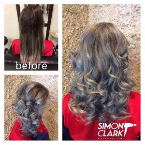 Simon Clark Hairdressing Grey Fashion Colours Balayage